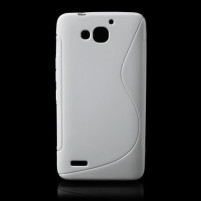 Силиконов гръб ТПУ S-Case за Huawei Ascend Honor 3X G750 бял